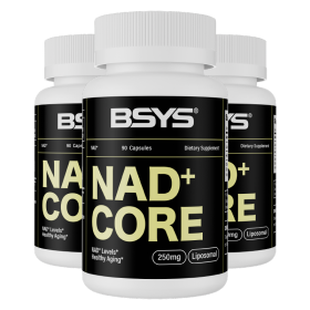 BSYS NAD Supplements  Anti-Aging Vitality Support  Metabolic & Cognitive Health Boost  Mitochondrial Energy Enhancement  Healthy Weight Management & I (Option: Three bottles)