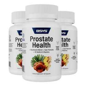 BSYS Prostate Health Capsules Urinary & Bladder Wellness Support  Anti-Inflammatory Balance  Antioxidant Protection  Immune Health Aid  Men's Prostate (Option: Three bottles)