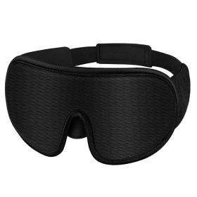 3D Sleeping Mask 100% Blockout Light Sleep Mask For Eye Soft Eye Mask for Travel Eyeshade Night Breathable Blindfold Slaapmasker (Color: Type-A-Black)