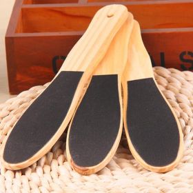 Hot! Professional Files Double Sided Foot File Callus Remover For Feet Wooden Pedicure Grater To Smooth Hard Coarse Tough Skin (Color: 1PC Black)