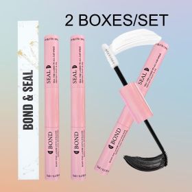Lash Bond and Seal 10ml Individual Lashes Glue and Seal Super Strong Hold Lash Extension and Lash Glue Remover 5ml Tweezers Kit (Color: 2 set BOND)