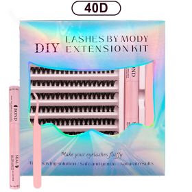 Lash Bond and Seal 10ml Individual Lashes Glue and Seal Super Strong Hold Lash Extension and Lash Glue Remover 5ml Tweezers Kit (Color: MODY-40D)