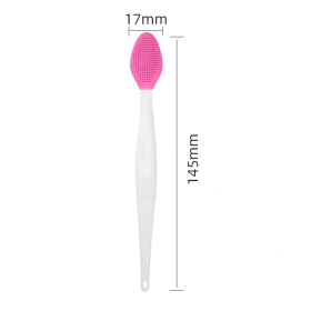 1PC/4PCS Beauty Skin Care Wash Face Silicone Brush Exfoliating Nose Clean Blackhead Removal Brushes Tools With Replacement Head (Color: rose red)