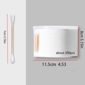 100pcs Disposable Double-ended Cotton Swabs for Ear Cleaning and Makeup Removal (Color: spin)