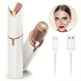Stainless Steel Eyebrow Trimmer Scissors & Comb Set - Precision Grooming Tool for Men and Women - Effortless Hair Removal (Color: white 01)
