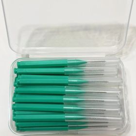 30/80/150/160Pcs I-type push pull interdental brush 0.6-1.5Mm Cleaning Between Teeth Oral Care Orthodontic I Shape Tooth Floss (Color: 30pcs 0.8 mm Green)
