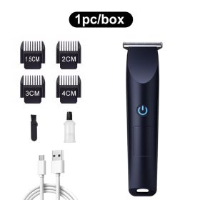 Design of adjustable cutter head with USB charging for electric hair clipper hair and beard trimming (Color: Black)
