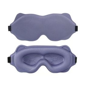 3D Sleeping Mask Block Out Light Soft Padded Sleep Mask For Eyes Slaapmasker Eye Shade Blindfold Sleeping Aid Face Mask Eyepatch (Color: Purple)