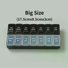 New Weekly Portable Travel Pill Cases Box 7 Days Organizer 14 Grids Pills Container Storage Tablets Vitamins Medicine Fish Oils (Color: NO.10)