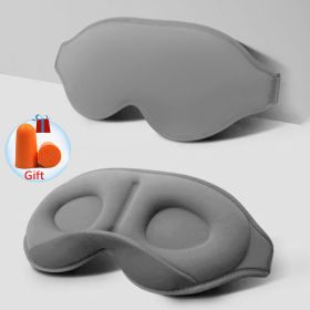 3D Sleeping Mask 100% Blockout Light Sleep Mask For Eye Soft Eye Mask for Travel Eyeshade Night Breathable Blindfold Slaapmasker (Color: Type-D-Gray)