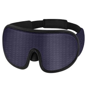 3D Sleeping Mask 100% Blockout Light Sleep Mask For Eye Soft Eye Mask for Travel Eyeshade Night Breathable Blindfold Slaapmasker (Color: Type-A-Navy blue)