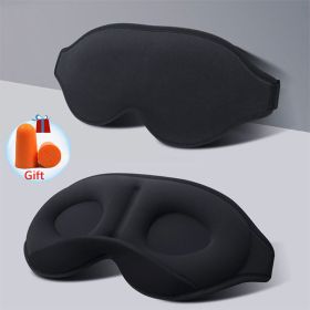 3D Sleeping Mask 100% Blockout Light Sleep Mask For Eye Soft Eye Mask for Travel Eyeshade Night Breathable Blindfold Slaapmasker (Color: Type-D-Black)
