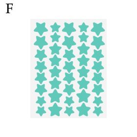 40pcs Colorful PE Pimple Patches Cute Star Shaped Pimple Cover Sticker Invisible Pimple Cover Removal Pimple Patch (Color: F)