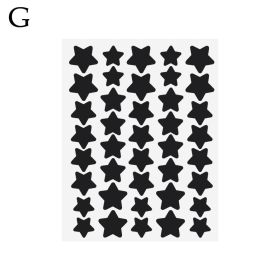40pcs Colorful PE Pimple Patches Cute Star Shaped Pimple Cover Sticker Invisible Pimple Cover Removal Pimple Patch (Color: G)