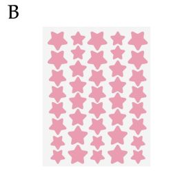 40pcs Colorful PE Pimple Patches Cute Star Shaped Pimple Cover Sticker Invisible Pimple Cover Removal Pimple Patch (Color: B)