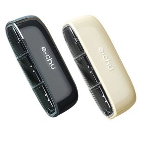 Portable Pill Organizer 3 Times A Day Pill Box Compartments Travel Pill Holder for Vitamins Medicines Small Pocket Medicine Case (Color: 2 Pack)