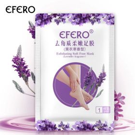 Exfoliating Foot Mask Foot SPA Pedicure Socks Removing Dead Skin Whitening Heels Feet Peeling Anti Cracked Foot Skin Care (Color: A lavender)