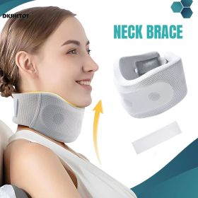 Soft Foam Neck Brace Support Adjustable Braces with Replacement Cover for Home School Office Travel (size: large)