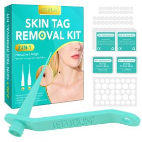 Skin Tag Removal Kit For Small to Large Skin Tags 2-8mm for Home Use Safe and Effective Skin Remover Bands With Cleansing Swabs (Color: as show)