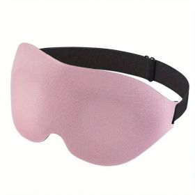 Eye Mask for Sleeping 3D Contoured Cup Blindfold Concave Molded Night Sleep Mask Block Out Light with Women Men with Earplugs (Color: Pink)