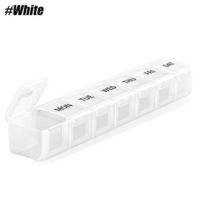 Pill Organizer Weekly Pill Box XL, Big Pill Case 7 Days, Oversize Daily Medicine Organizer, Travel Pill Container, Pill Holders (Color: White)