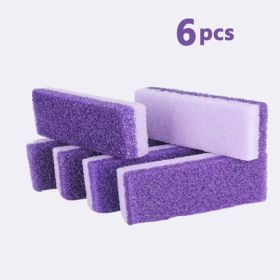 1-6PCS Foot Pumice Stones Dead Skin Remover Sponge Foot Heel Pedicure Exfoliator Tool for Foot Clean (Color: 6pcs set)