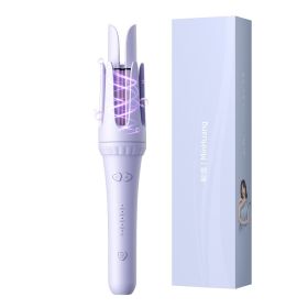 Hair Curling Iron 32mm Curler Wand Professional Curly Tongs Ceramic Electric Salon Styling Tool Small Crimping Iron (Plug Type: UK, Color: Purple)