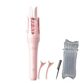 Hair Curling Iron 32mm Curler Wand Professional Curly Tongs Ceramic Electric Salon Styling Tool Small Crimping Iron (Plug Type: US, Color: pink without box)
