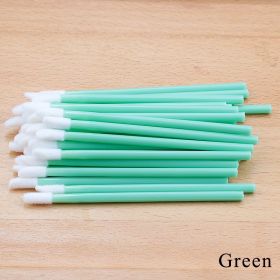 50Pcs Crystal Eyelashes Brushes Individual Lash Removing Cleaning Mascara Applicator Lip Brushes Makeup Eyelash Extension Tools (Handle Color: Green-50pcs)