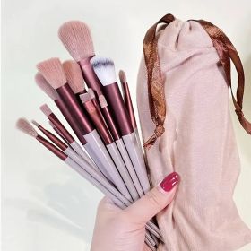 Makeup Brush Set Soft Fluffy Professiona Cosmetic Foundation Powder Eyeshadow Kabuki Blending Make Up Brush Beauty Tool Makeup (Handle Color: 13pcs  brown)
