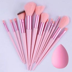 Makeup Brush Set Soft Fluffy Professiona Cosmetic Foundation Powder Eyeshadow Kabuki Blending Make Up Brush Beauty Tool Makeup (Handle Color: 13pcs pink egg)