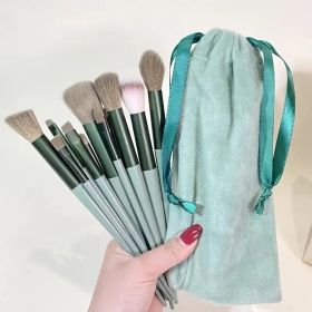 Makeup Brush Set Soft Fluffy Professiona Cosmetic Foundation Powder Eyeshadow Kabuki Blending Make Up Brush Beauty Tool Makeup (Handle Color: 13pcs  green)