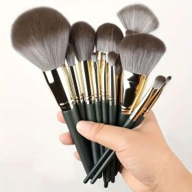 Makeup Brush Set Soft Fluffy Professiona Cosmetic Foundation Powder Eyeshadow Kabuki Blending Make Up Brush Beauty Tool Makeup (Handle Color: 14pcs lvyun)