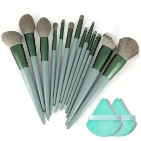Makeup Brush Set Soft Fluffy Professiona Cosmetic Foundation Powder Eyeshadow Kabuki Blending Make Up Brush Beauty Tool Makeup (Handle Color: 13pcs green pp green)