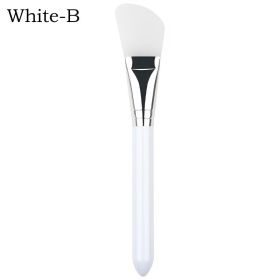 4/1pcs Silicone Face Mask Applicators Soft Head Flexible Face Mask Brushes for Mud Clay Reusable Face Mask Spatula Makeup Tools (Color: B-White)
