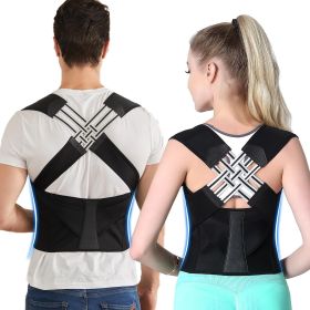 Back Brace Posture Corrector for Women and Men, Shoulder Straightener Adjustable Full Back Support Upper and Lower (size: XXL)