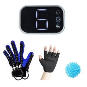 Protable Rehabilitation Robot Gloves Stroke Hemiplegia Cerebral Infarction Training Device Finger Exerciser Hand Function Recove (Color: Left hands, size: XL)