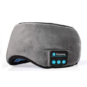 Bluetooth Wireless Headphones Sleeping Eye Mask Earphones Smart Music Sleep Headband Soft Elastic Eye Cover Headset Yoga Travel (Color: gray)