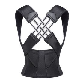 Back Brace Posture Corrector for Women and Men, Shoulder Straightener Adjustable Full Back Support Upper and Lower Pain Relief (Color: Black, size: XL)