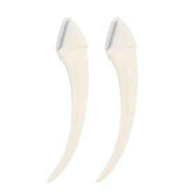 Eyebrow Trimming Knife Face Razor For Women Professional Eyebrow Scissors With Comb Brow Trimmer Scraper Accessories (Color: White 2 Trimmers)