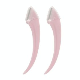 Eyebrow Trimming Knife Face Razor For Women Professional Eyebrow Scissors With Comb Brow Trimmer Scraper Accessories (Color: Pink 2 Trimmers)
