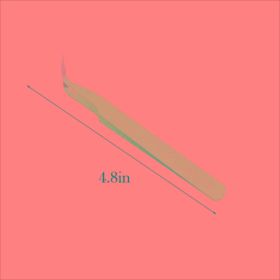 1Pc Stainless Steel Eyelash Extension Tweezers Curved Straight Lashes Tweezer Non-magnetic Eyelashes Nail Makeup Tools Wholesale (Color: Purple elbow)
