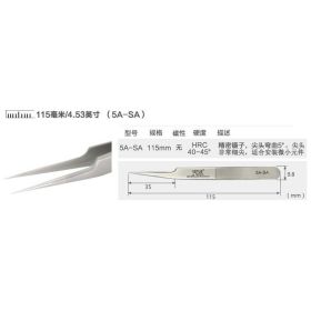VETUS 6A-SA Eyelash Tweezers Stainless Steel Anti-static 3D/6D Volume Eyelash Extension Best Quality Fan Tweezer (Color: 5A SA)