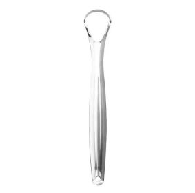 1/2 Pcs Reusable Stainless Steel Useful Tongue Scraper Cleaner Fresh Breath Cleaning Coated Tongue Oral Hygiene Care Tools (Color: Sliver-A)