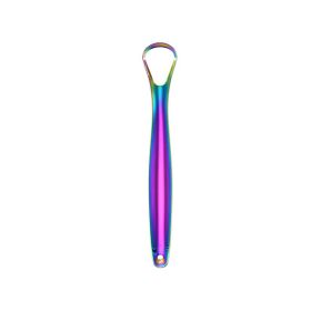 1/2 Pcs Reusable Stainless Steel Useful Tongue Scraper Cleaner Fresh Breath Cleaning Coated Tongue Oral Hygiene Care Tools (Color: Color-A)