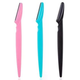 3/4/10Pcs Eyebrow Trimmer Face Blade Shaver Portable Eye Brow Epilation Hair Removal Safety Eyebrow Cutting Woman Makeup Tools (Color: 3pcs Mix 2)