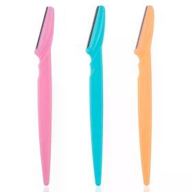 3/4/10Pcs Eyebrow Trimmer Face Blade Shaver Portable Eye Brow Epilation Hair Removal Safety Eyebrow Cutting Woman Makeup Tools (Color: 3pcs Mix 1)