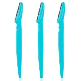 3/4/10Pcs Eyebrow Trimmer Face Blade Shaver Portable Eye Brow Epilation Hair Removal Safety Eyebrow Cutting Woman Makeup Tools (Color: 3pcs Blue)