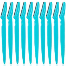 3/4/10Pcs Eyebrow Trimmer Face Blade Shaver Portable Eye Brow Epilation Hair Removal Safety Eyebrow Cutting Woman Makeup Tools (Color: 10pcs Blue)