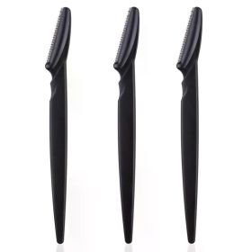 3/4/10Pcs Eyebrow Trimmer Face Blade Shaver Portable Eye Brow Epilation Hair Removal Safety Eyebrow Cutting Woman Makeup Tools (Color: 3pcs black)